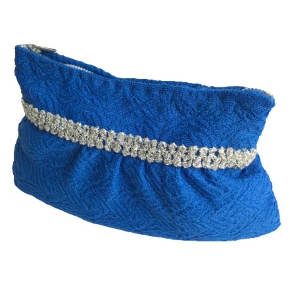 Vintage Blue Handmade Cosmetic Jewelry Travel Bag